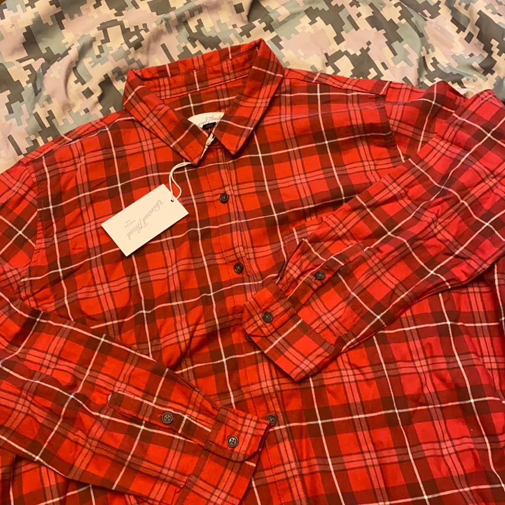 Plaid flannel button up